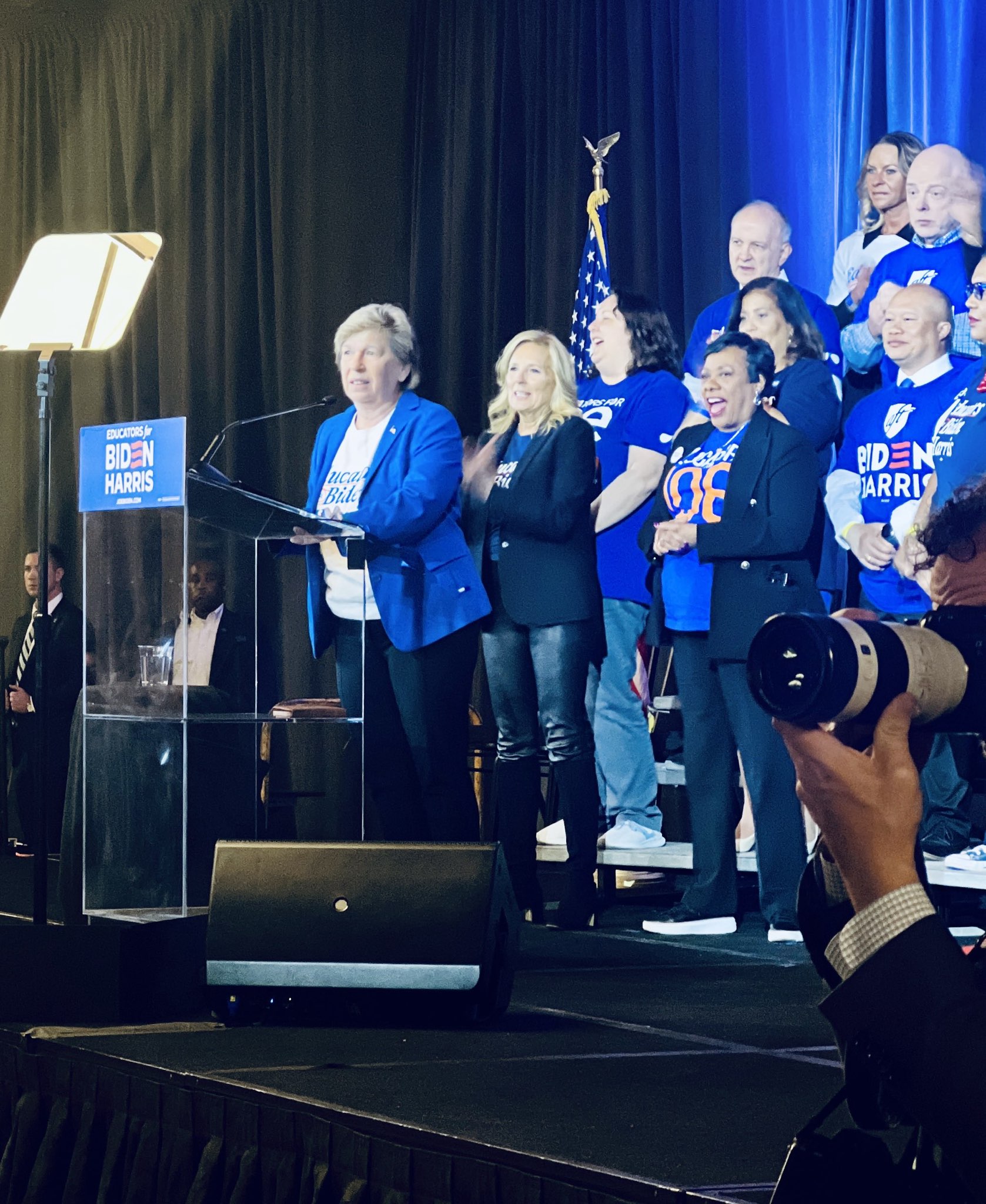 AFT President Randi Weingarten on stage