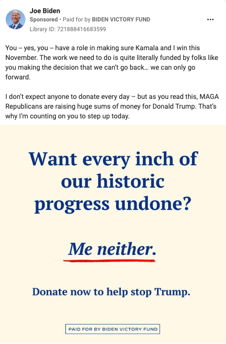 Want every inch of our historic progress undone? Me neither. Donate now to help stop Trump.