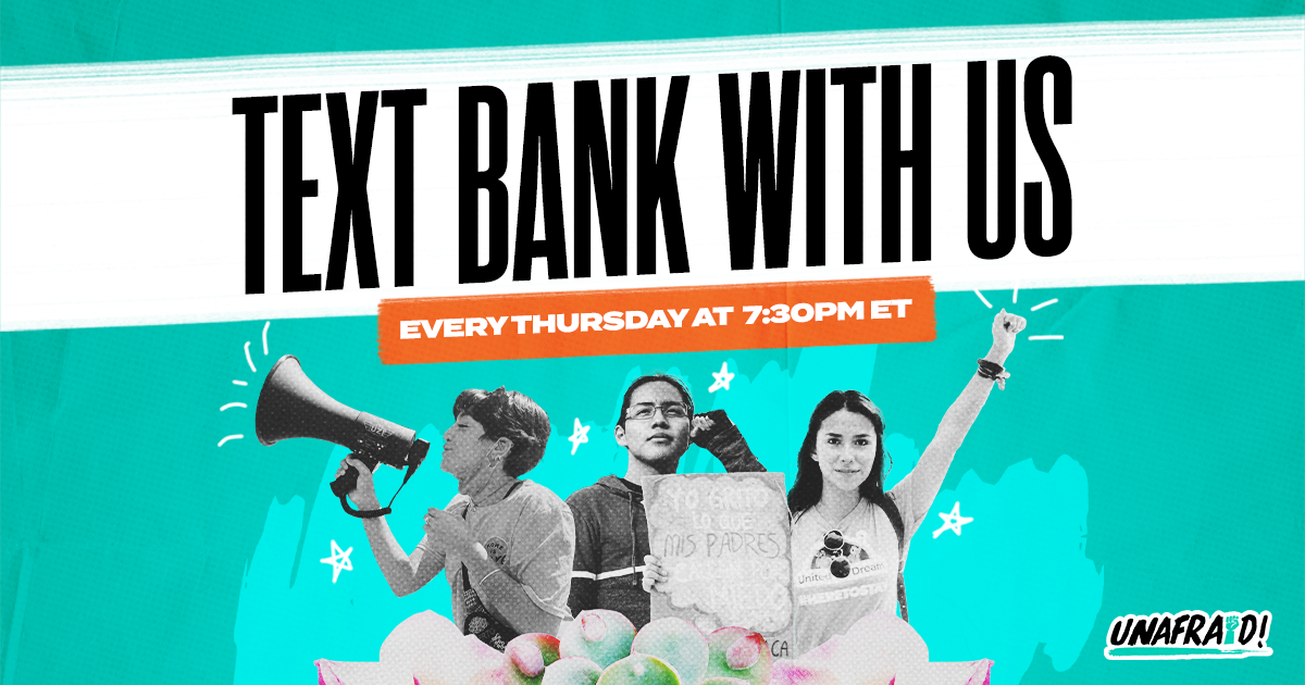 TEXT BANK WITH US, EVERY THURSDAY AT 7:30 PM ET