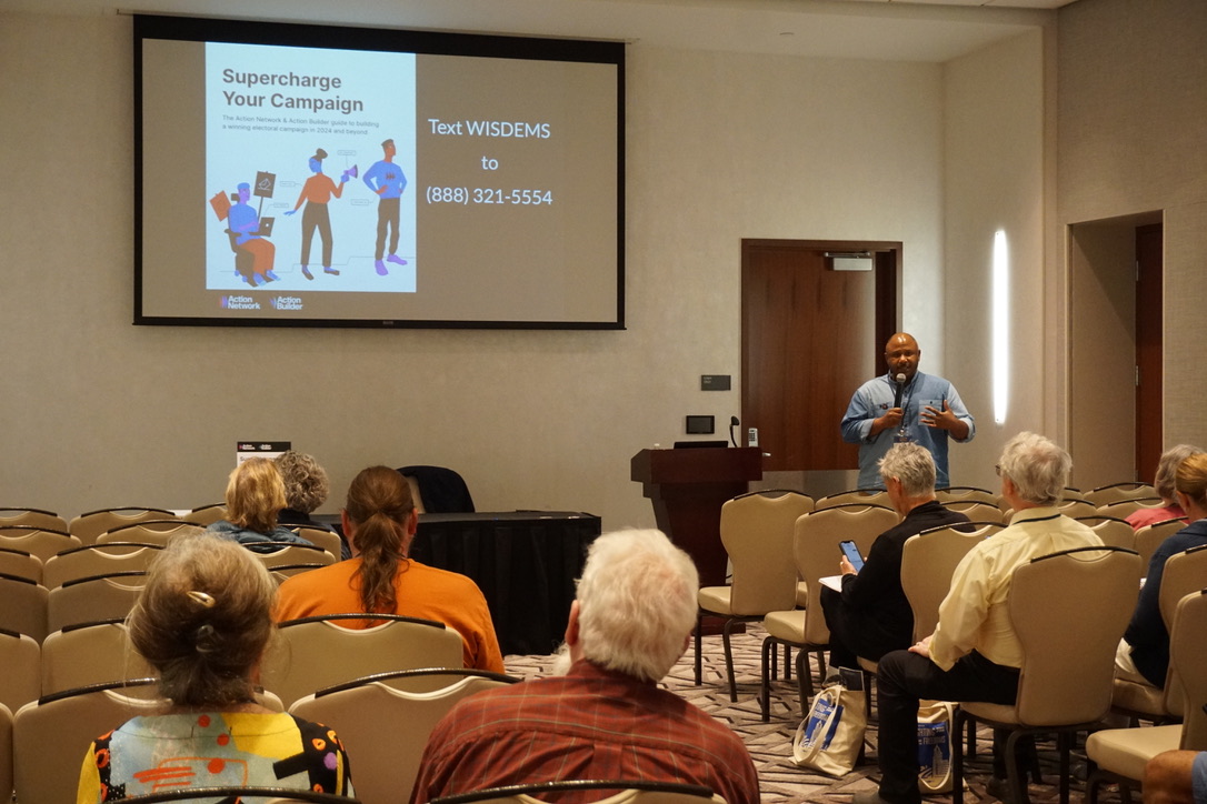 Seth Pinckney of Action Network presents the Supercharge Your Campaign guide at the WisDems Convention