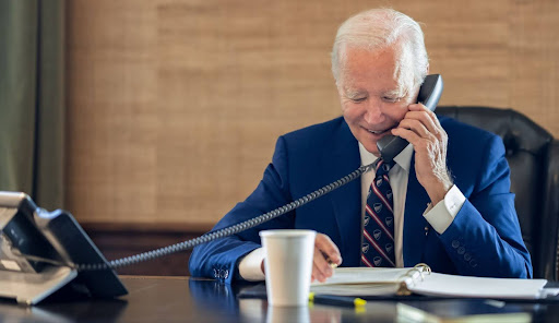 Joe Biden on the phone