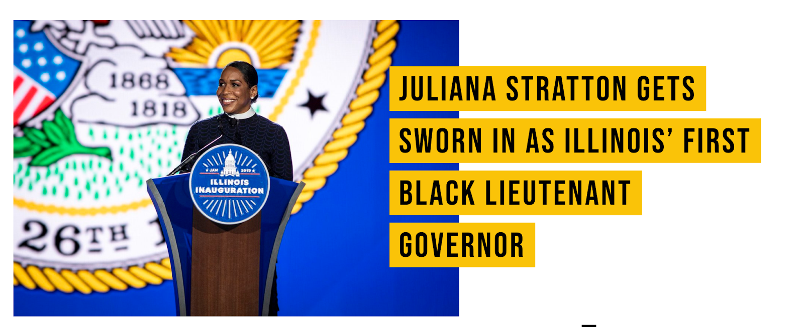 Juliana Stratton gets sworn in as Illinois' first Black Lieutenant Governor