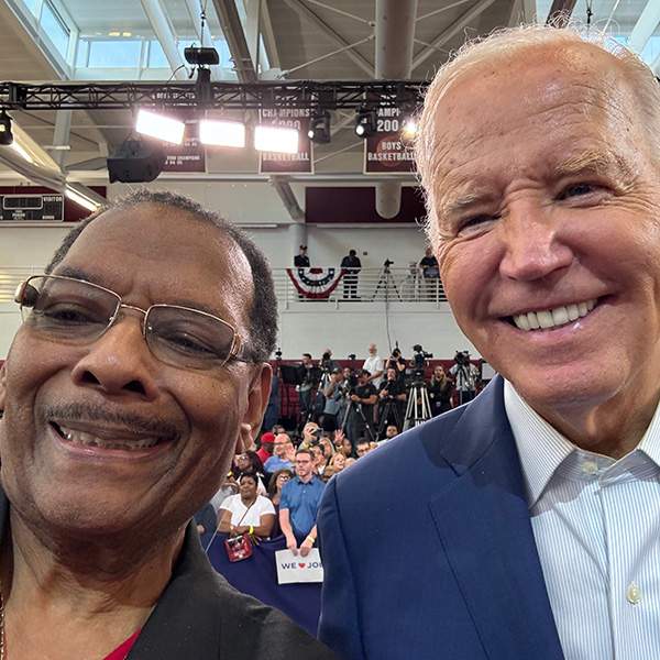 CWA President Cummings with President Biden