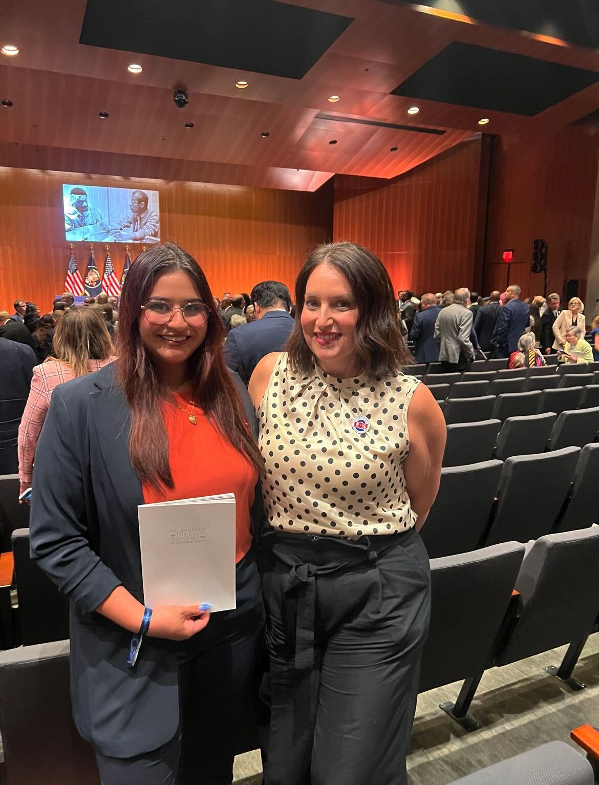 Photograph of Common Cause team at President Biden's speech