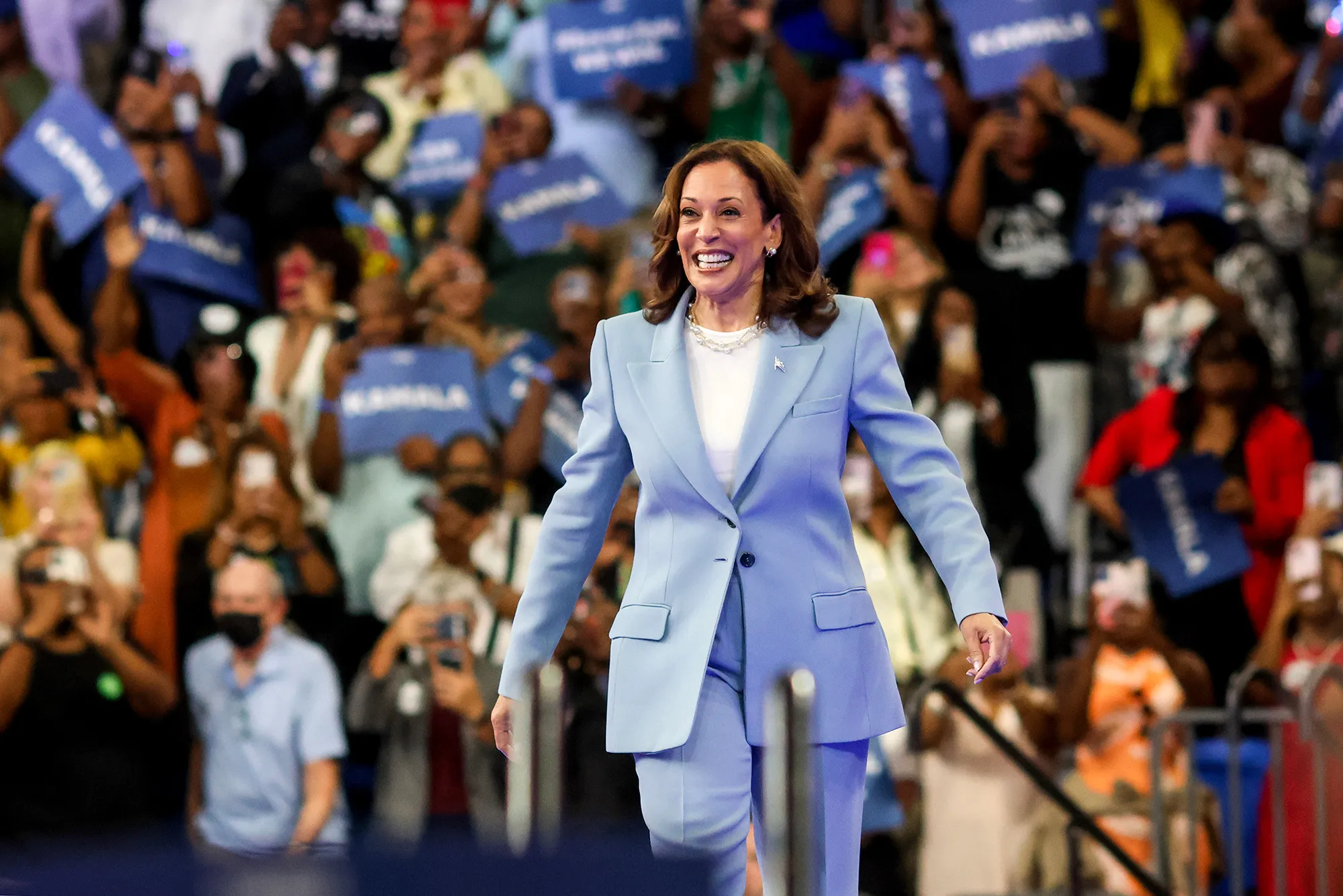 Kamala Harris at her rally in Atlanta, GA.