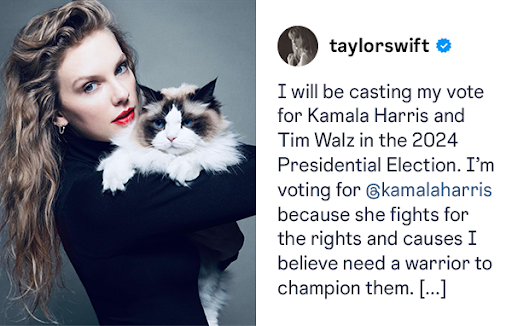 Screenshot of Taylor Swift Post on Instagram