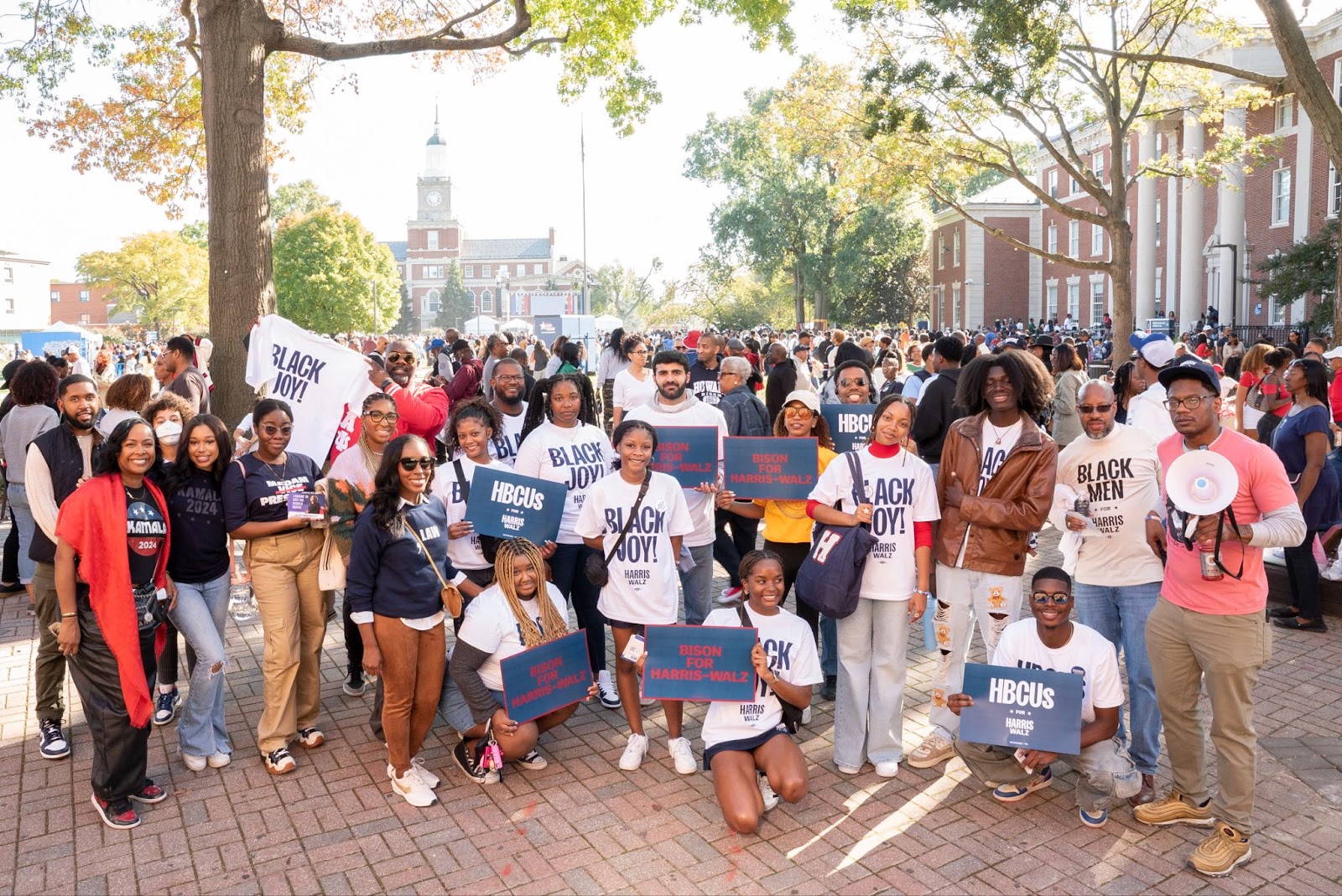 Supporters for Team Harris-Walz