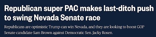 Republican Super PAC makes last-ditch push to swing Nevada Senate race