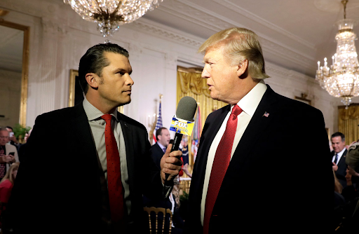 Pete Hegseth and Donald Trump