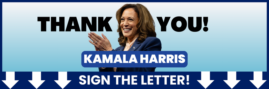 Thank you, Kamala Harris