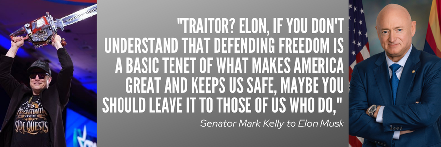 Mark Kelly quote to Elon Musk