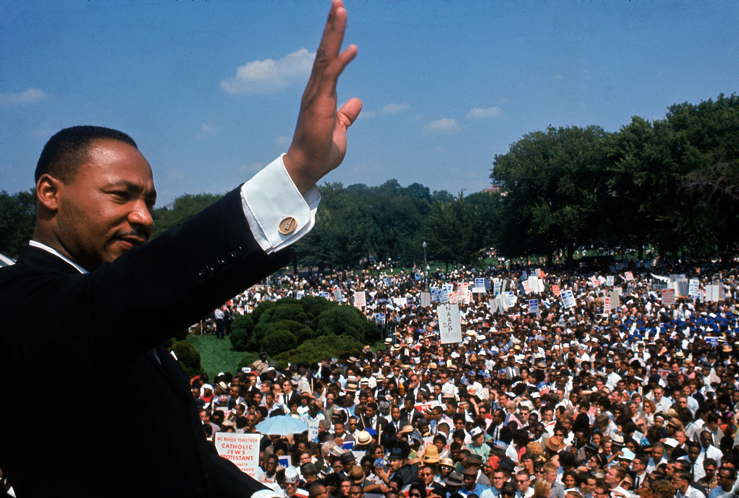 MLK speaking at the March on Washington.