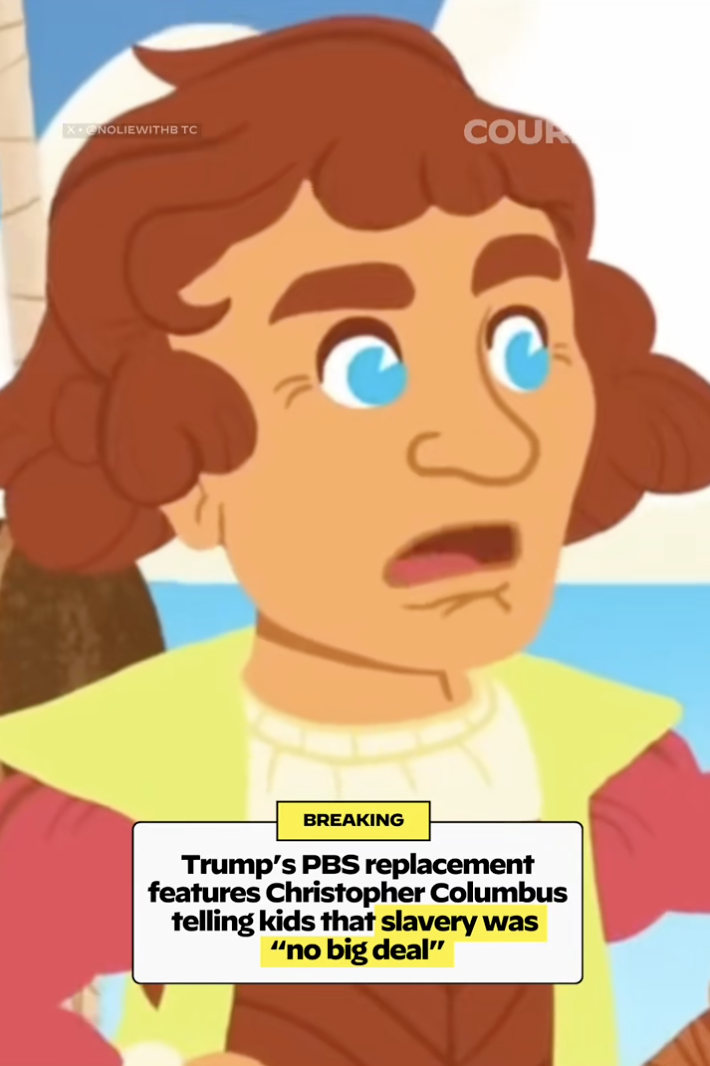 Screenshot of Courier TikTok about PragerU Columbus video. 