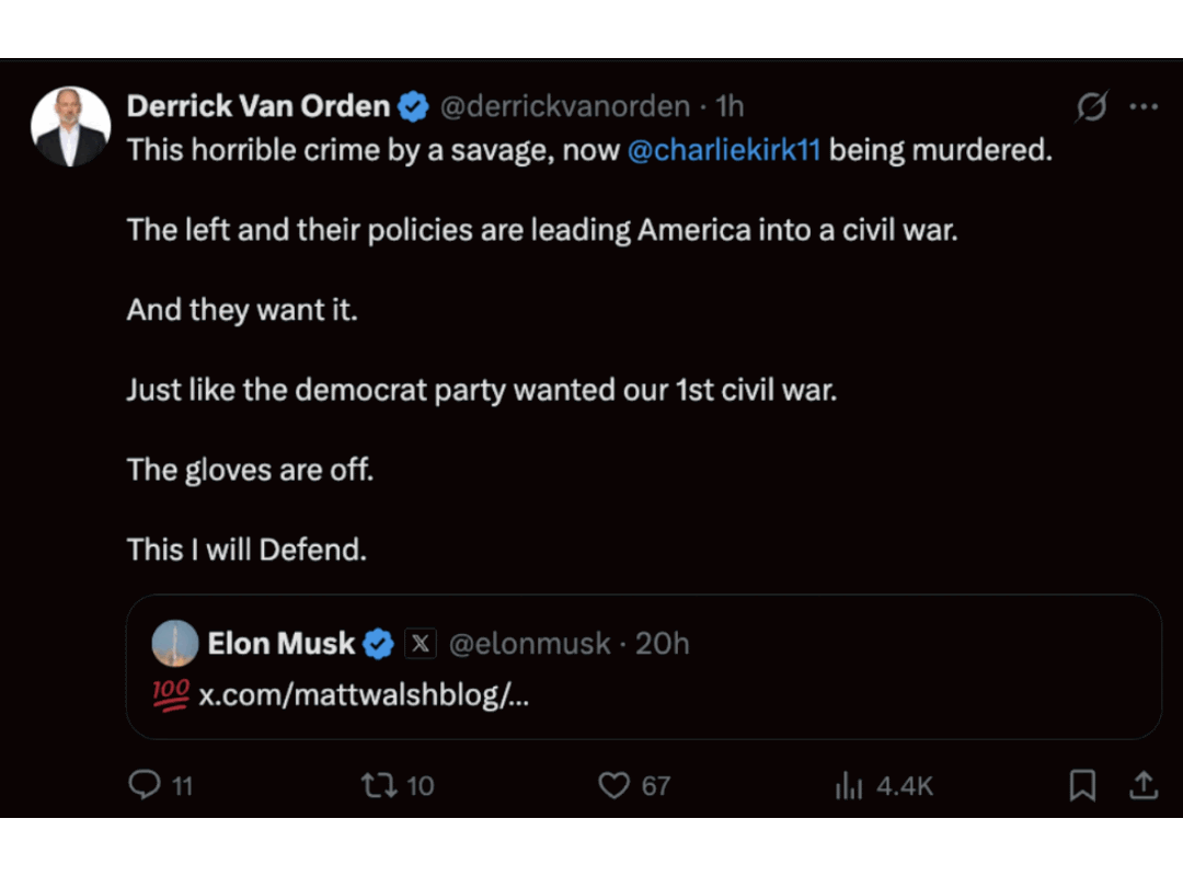 Derrick Van Orden deranged tweets