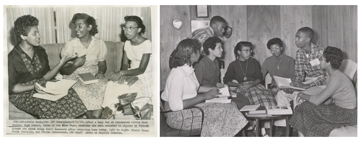 Photos of the Little Rock Nine.
