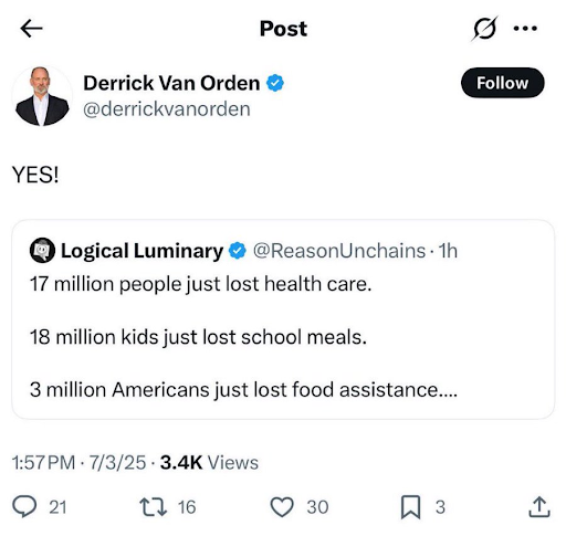 Derrick Van Orden tweet