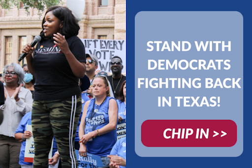 Jasmine Crockett / Stand with Democrats Fighting Back in Texas - Chip In >>
