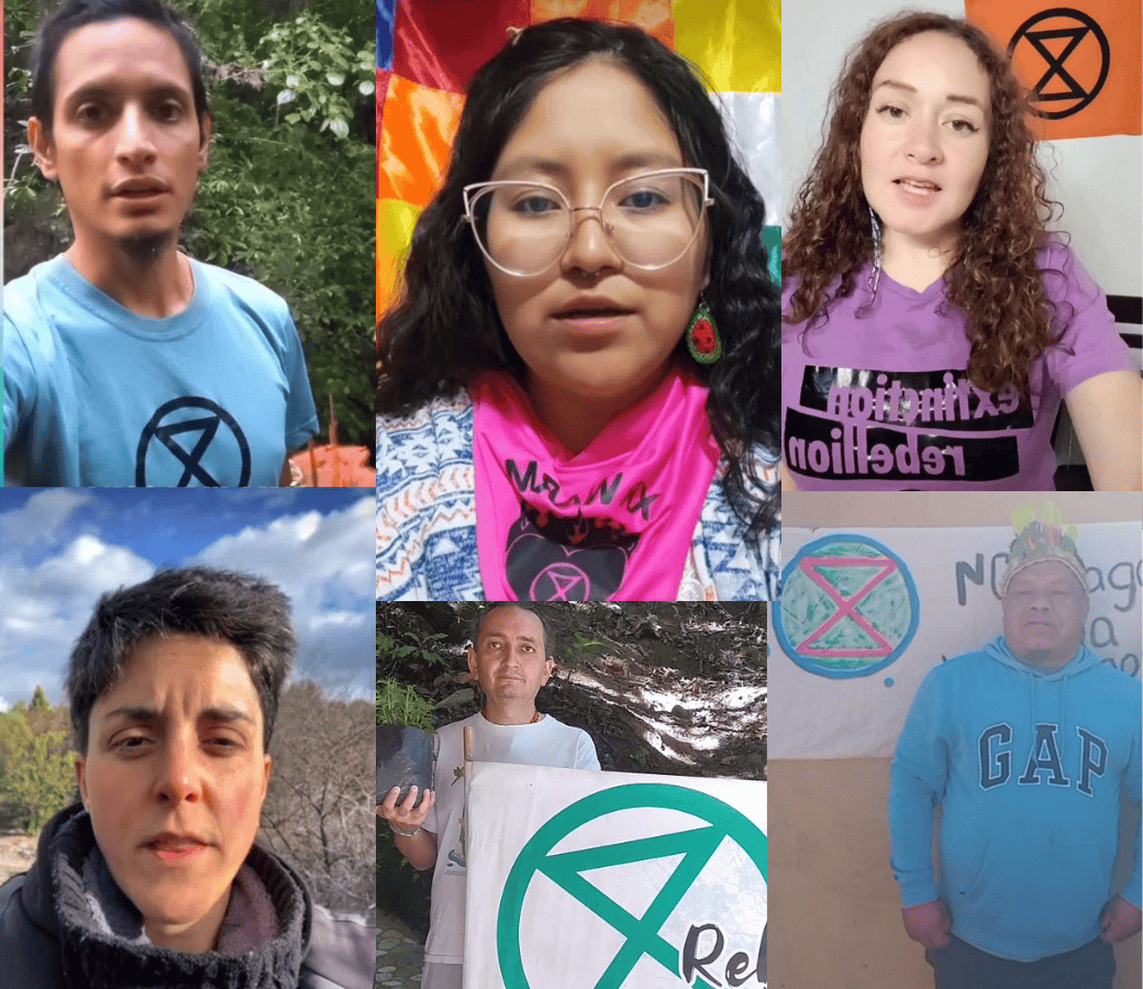 Rebels from different Latin American XR Groups sharing their story