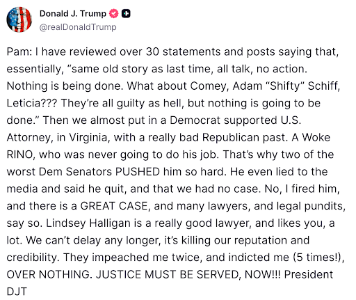 Trump on Truth Social