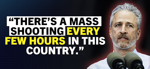 Jon Stewart: 'There's a mass shooting every few hours in this country.'