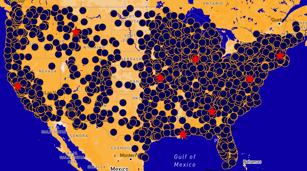 No Kings map
