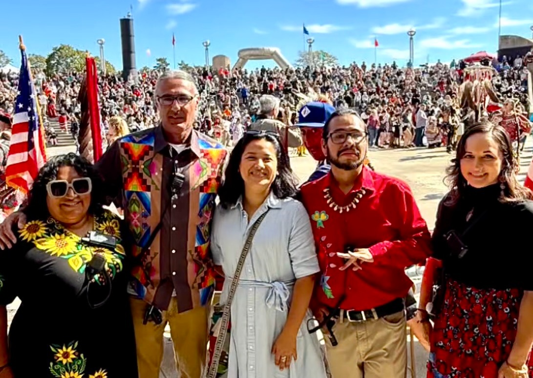 Gaby stands with Native leaders on Indigenous People's Day