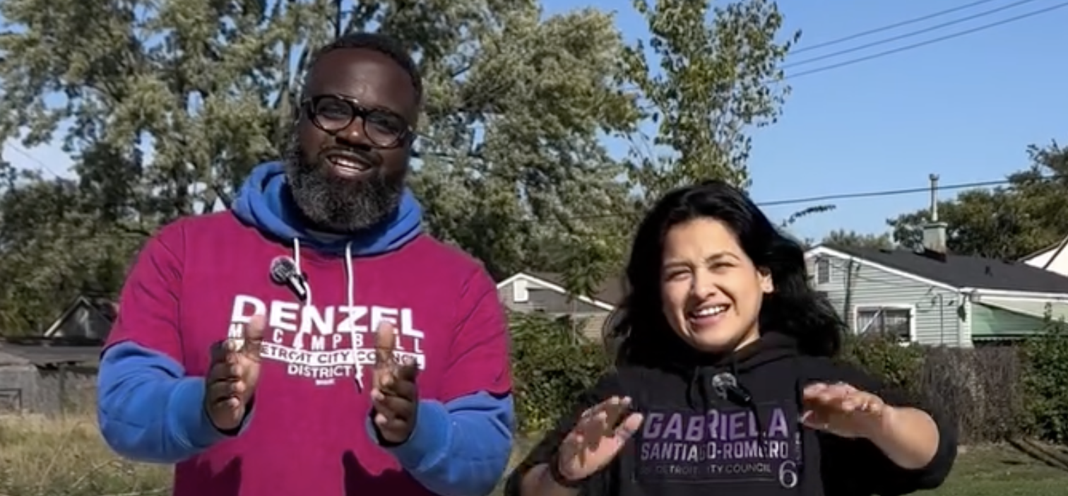 Still from Denzel and Gaby's campaign video