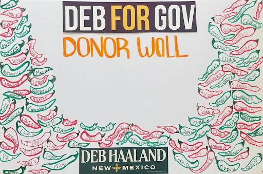 Deb For Gov Donor Wall / Deb Haaland New Mexico
