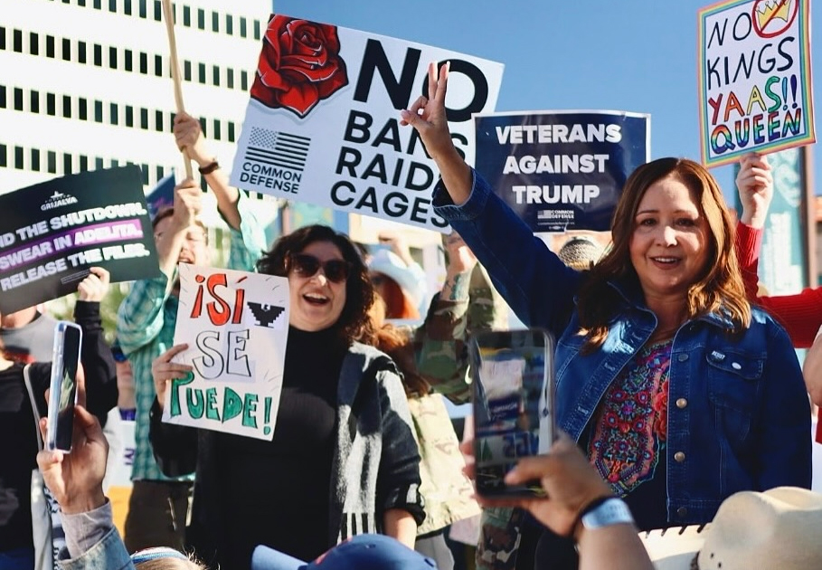 Adelita Grijalva at a No Kings rally