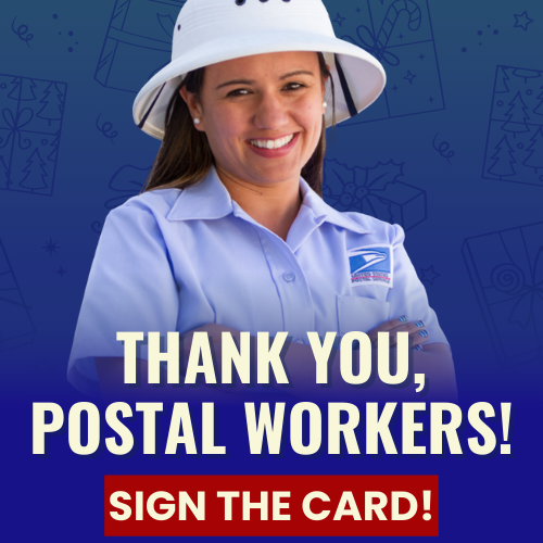 Thank You, Postal Workers! Sign the Card!