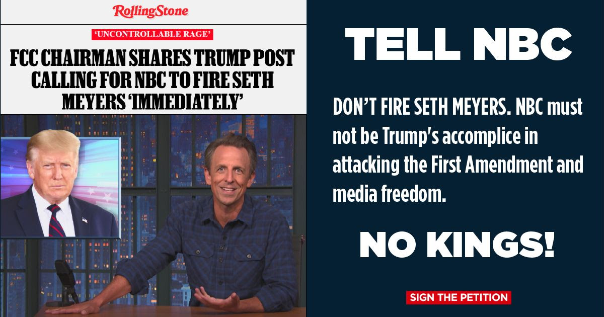 A split-screen  graphic. On the left, a Rolling Stone–style headline reads 