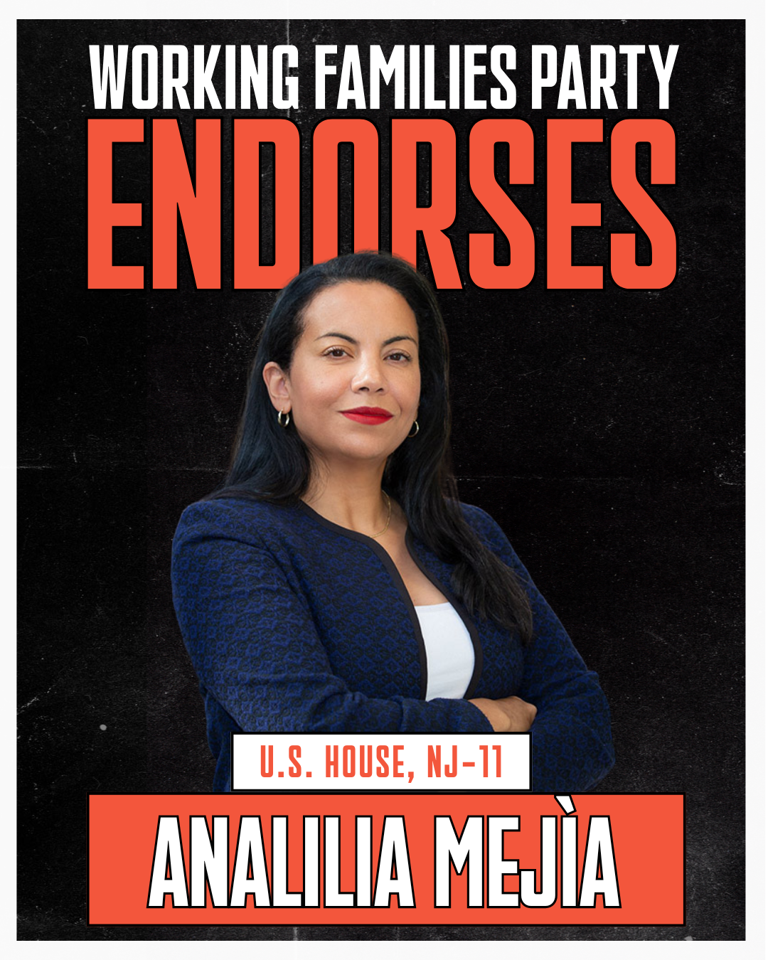 Working Families Party endorses Analilia Mejía for U.S. House, NJ-11