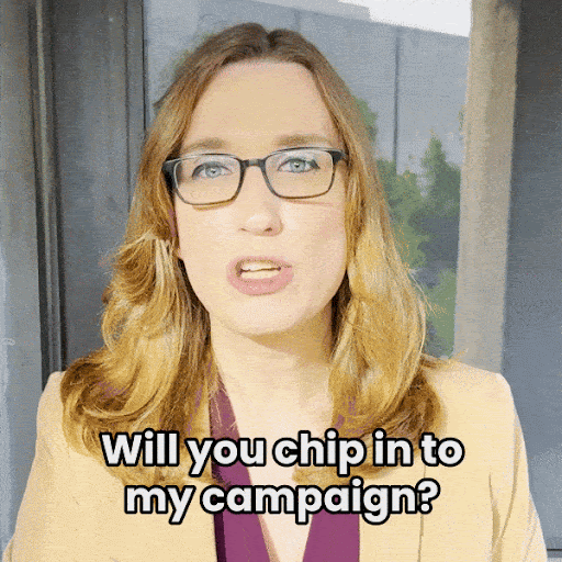 Sarah McBride: Will you chip into my campaign?