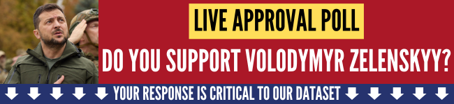 LIVE APPROVAL POLL. Do you support Volodymyr Zelenskyy? Your response is critical to our dataset.