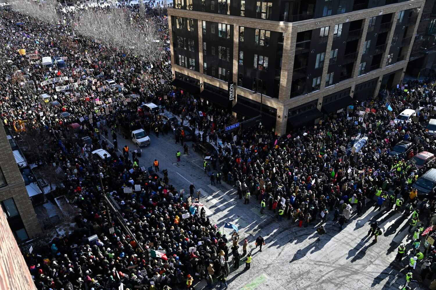 Photo of protests in Minneapolis.
