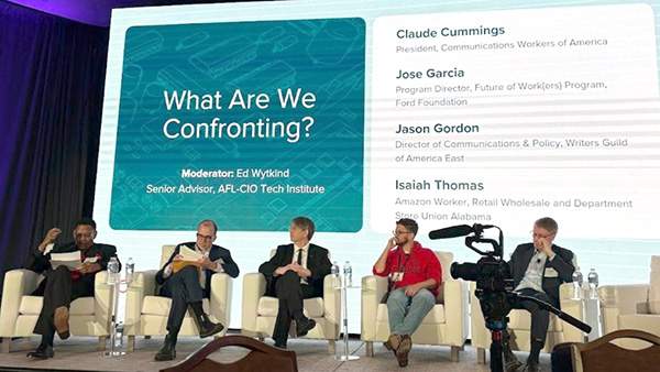 CWA President Claude Cummings Jr. at AFL-CIO AI Symposium