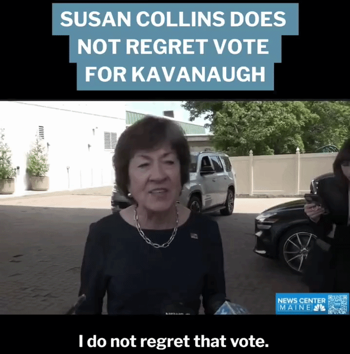 Susan Collins does not regret her vote for Brett Kavanaugh