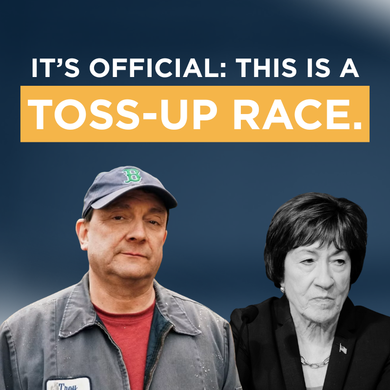 It is official: this is a toss-up race. 