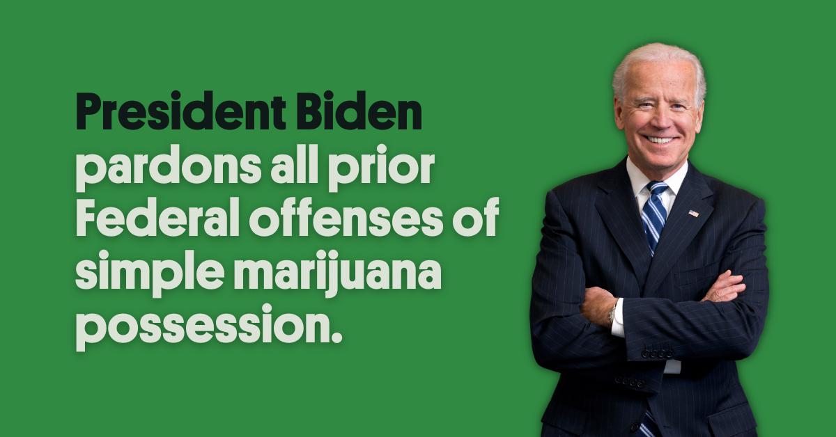 President Biden pardons all prior Federal offenses of simple marijuana possession.