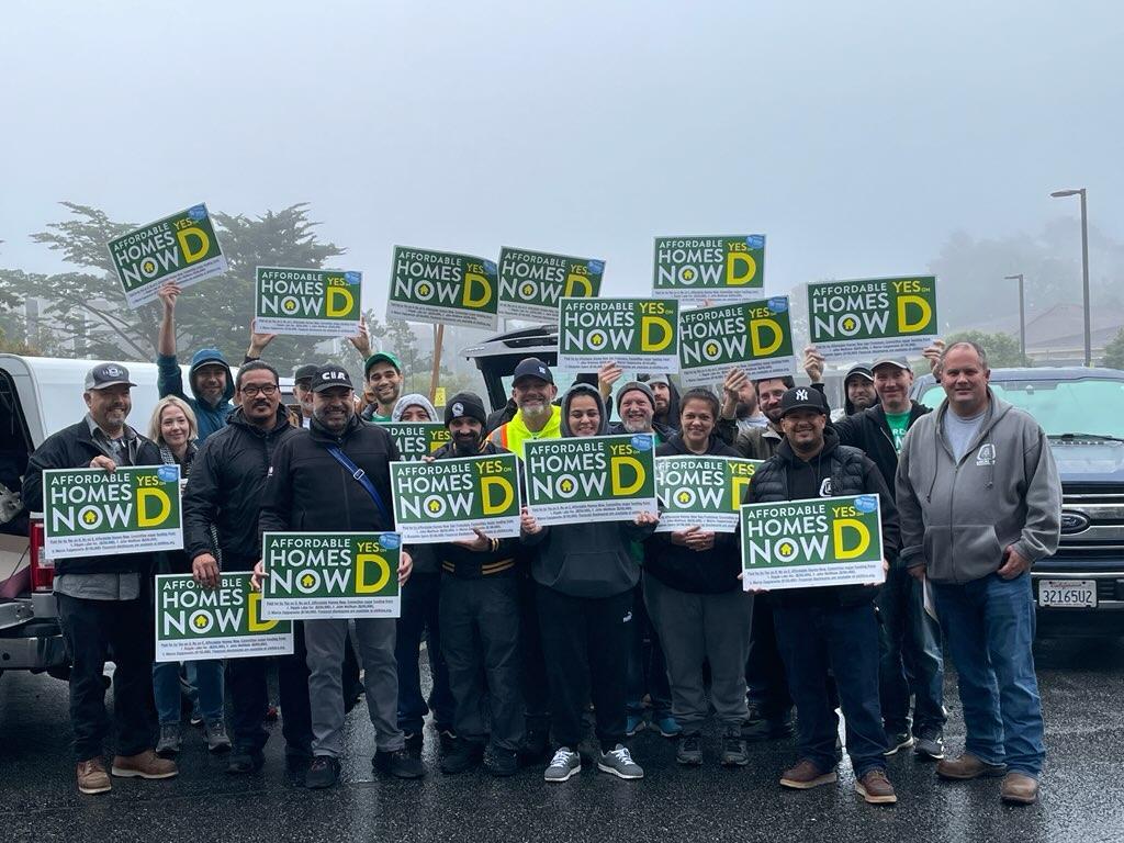 YIMBY volunteers for Proposition D and Proposition J at the Clement Street Farmers Market