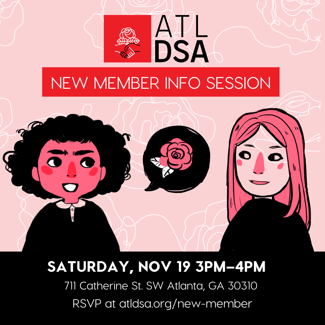 Image promoting the monthly ATLDSA New Member orientation