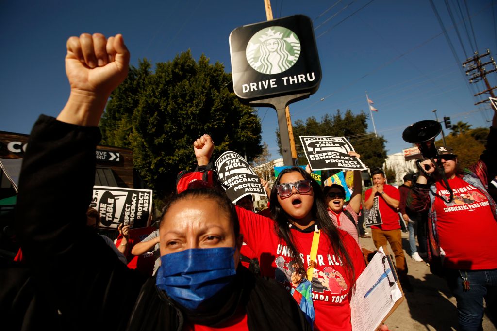 In the face of inflation and short staffing, we demanded bigger paychecks and more time for our lives outside of work. (Genaro Molina / Los Angeles Times via Getty Images)