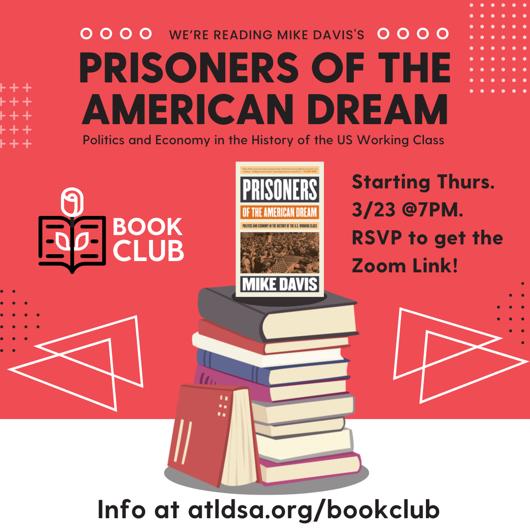 Image promoting the Atlanta DSA book club