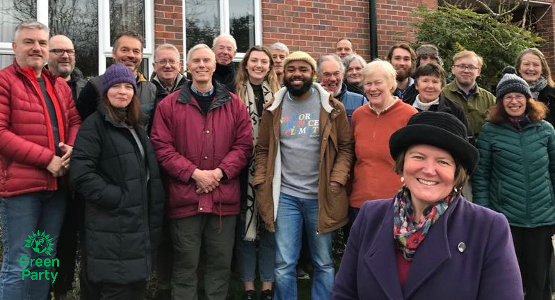 Ellie Chowns stands with fellow activists on a recent Action day in Herefordshire