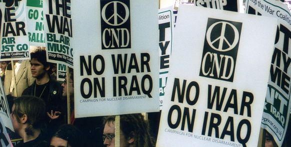 CND placards reading 