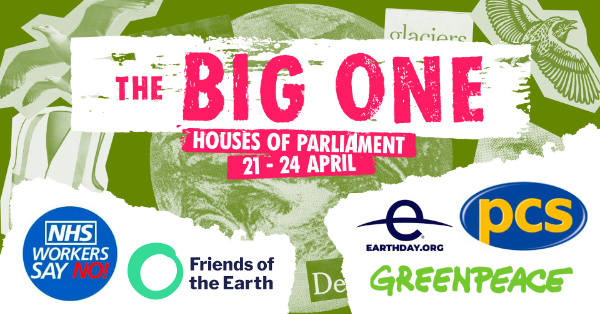 Supporting Organisation logos on green The Big One graphic