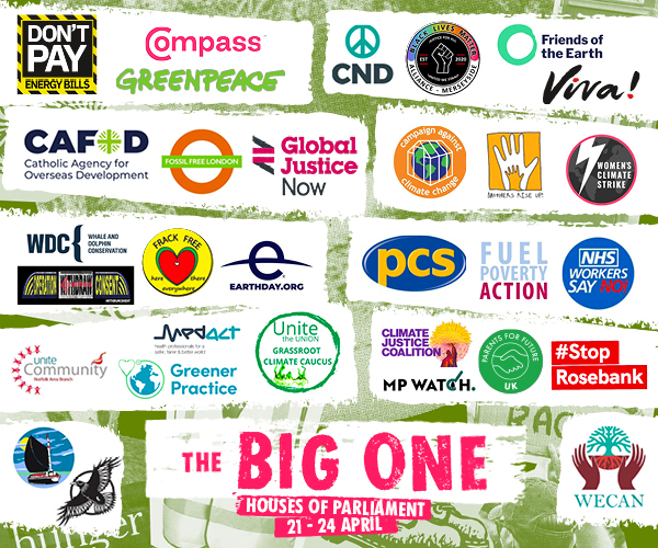 Many logos of supporting organisations for The Big One