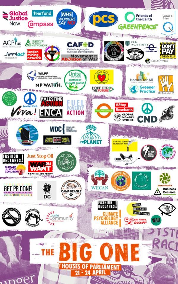 many logos of supporting organisations surround the words Unite to Survive