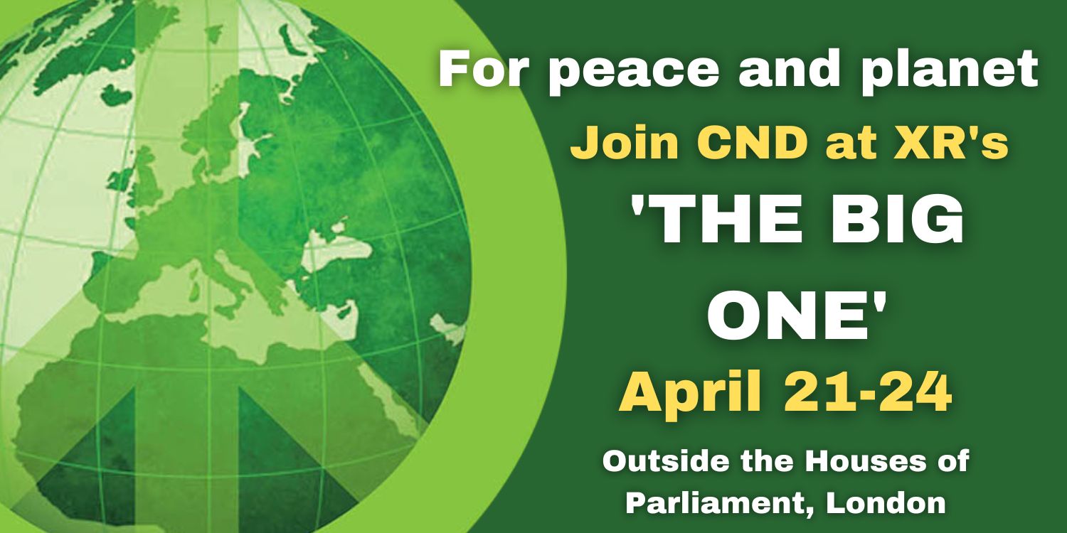 A green CND logo with the earth inside its boundary. Text beside reads 