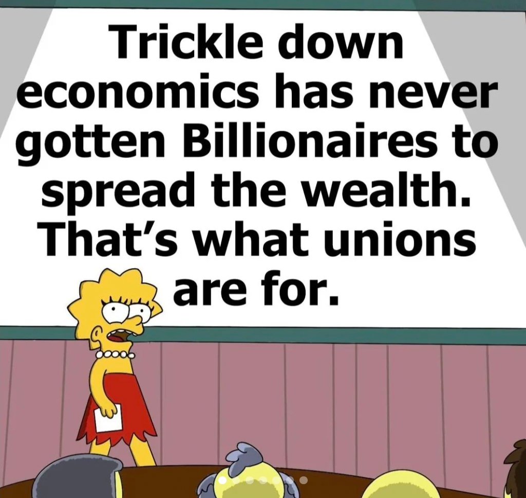 Meme making fun of trickle-down economics